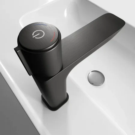 Смеситель тюльпан IDDIS "Slide" SLIGMBTi01 с инновационным управлением Puch Control, графит