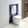Комплект 3в1: подвесной унитаз, инсталляция и клавиша смыва, ID BASC010i73,