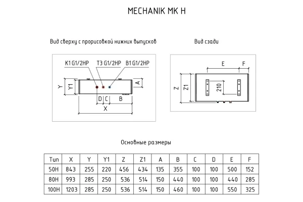 ЭВН "THERMEX" МК 50 V (Н) горизонтальный