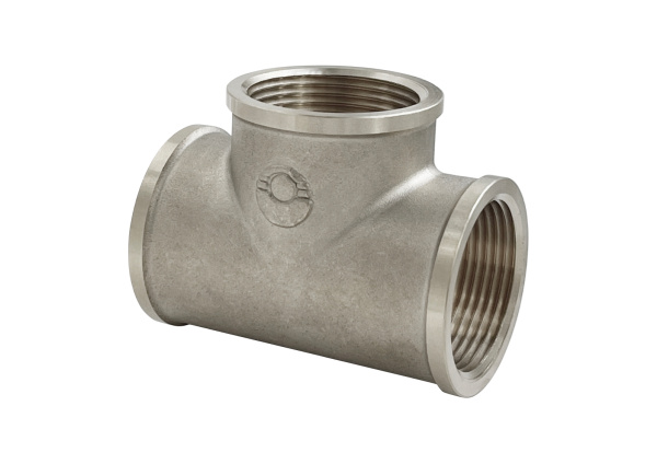 Тройник НИКЕЛИРОВАННЫЙ переходной VALFEX ВР   3/4"х1/2"х3/4" (VF.750.N.034.012.034)