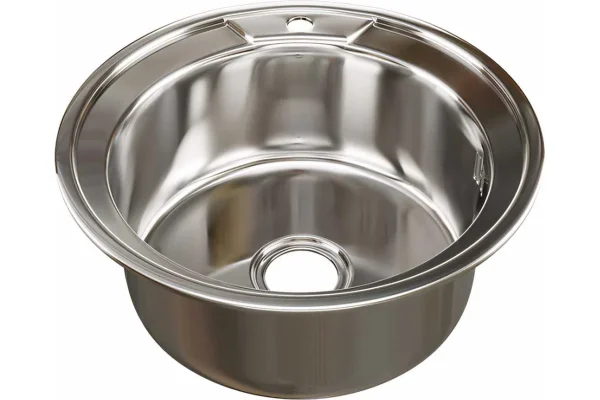Мойка MIXLINE (528182) круглая d49 (0,6)/17 врезная с сифоном
