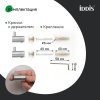 Комплект одинарных крючков, сплав металлов, Petite, хром матовый, ID PET2SS2i41,