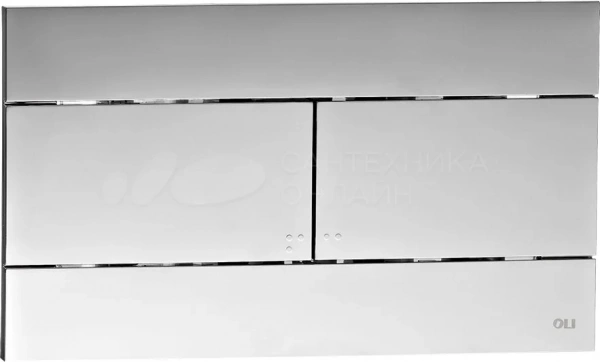 Инсталляция для подвесного унитаза "OLI 80 Sanitarblock ECO"кнопка SLIM хром матовый (886914+659046)