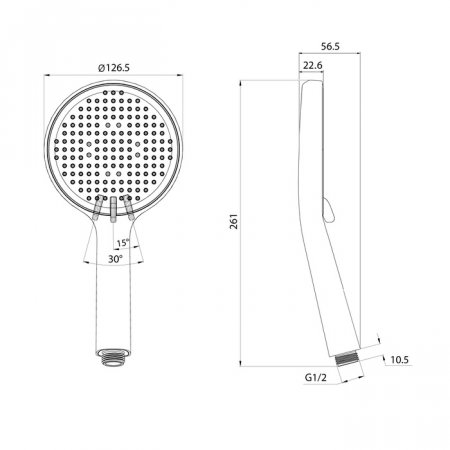 Лейка для душа, 3F, Ideal Spa, MI ILS3FCRM18,