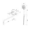Смеситель для ванны с длинным изливом, Tring, MI TRISB02M10,