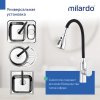 Смеситель для кухни c гибким изливом, хром глянцевый, Poli, MI POLSB0FM05,