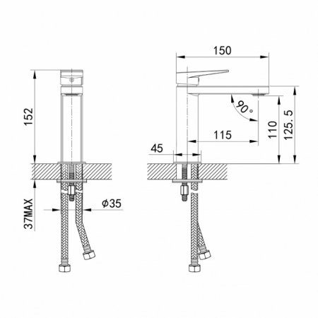Смеситель тюльпан IDDIS "Bridge" BRDSB00i01