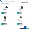 Двухъярусная прямая полка, проволока стальная, черный матовый, Easy, MI EAS0WS2M44,