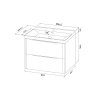 Тумба с умывальником, подвесная, 70 см, белый, Cloud X, ID CLX70W0i95K,