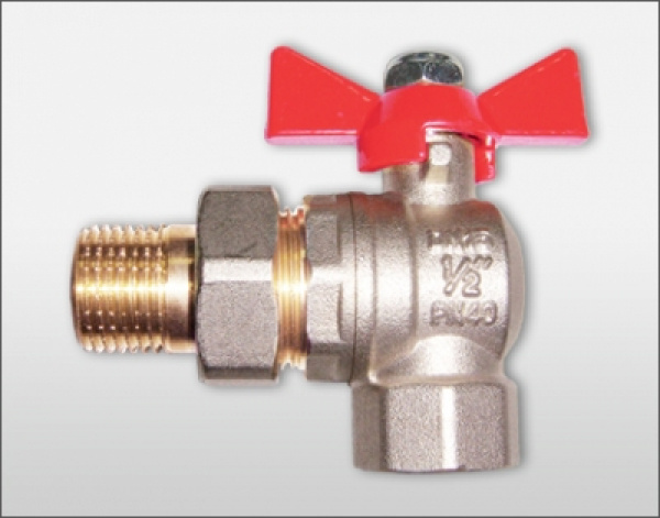 Кран шар. с американкой угловой 1" Altstream/TEBO