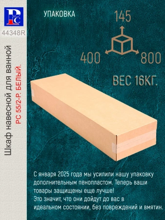Шкаф навесной "РС 55/2" Белый. Разобранный