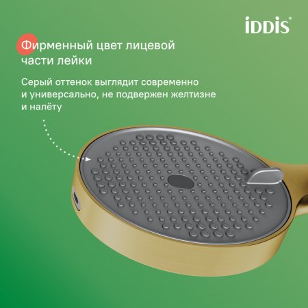 Лейка для душа, золото матовое, Aiger, ID AIG4FMGi18,