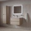 Тумба с умывальником, подвесная, 80 см, капучино, Edifice, ID EDI80C0i95K,