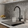 Смеситель для кухни с каналом для фильтрованной воды, черный матовый, Pure, ID PURBLFJi05,