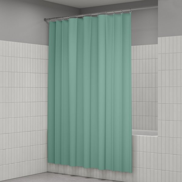 Штора для ванны "IDDIS" 200*180 см, полиэстер зеленый BS05P18i11