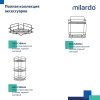 Полка одноярусная прямая, проволока стальная, чёрный матовый, Grid, MI GRICS1BM44,