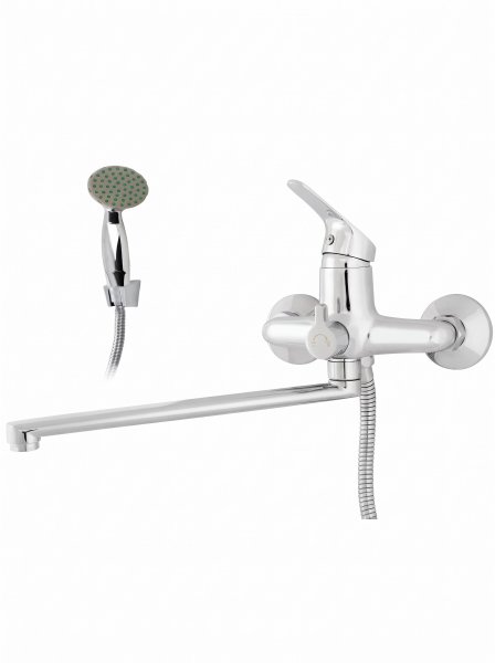 Смеситель ванна RUSANT RV1523511-021,латунь,хром,картр. D35,излив L-обр. 35 см.