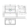 Тумба с умывальником, подвесная, 80 см, белый, Oxford Neo, ID OXN80W0i95K,