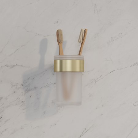 Стакан для зубных щеток, нержавеющая сталь, Petite, золото матовое, ID PETG0SGi45,