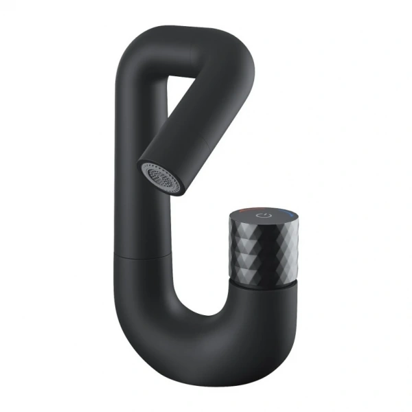 Смеситель тюльпан c управлением Push Control IDDIS "Twist" черный матовый TWIBLBTi01