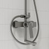 Душевая система с тропическим душем и изливом, матовый графит, Parker, ID PARGM3Fi06,