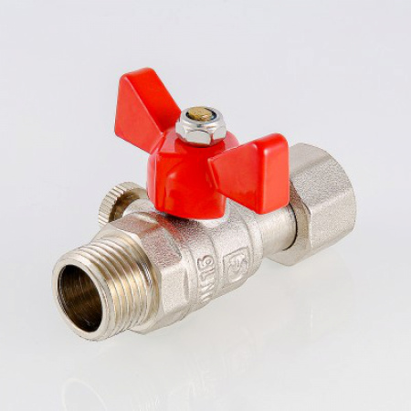 Кран шар. г-ш для подключения манометра с накидной гайкой 1/2" ValTec Base (VT.806.N.0404)