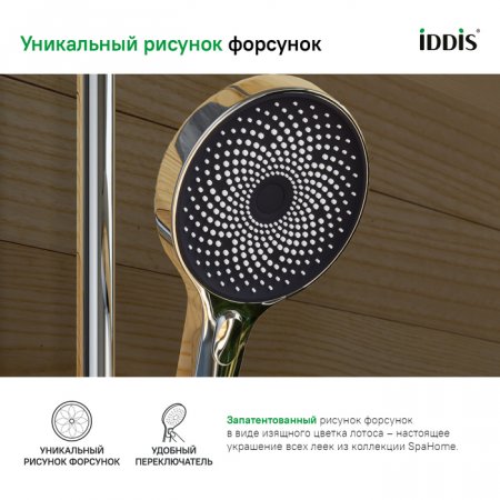 Лейка для душа, хром, SpaHome, ID SPA3F0Ci18,