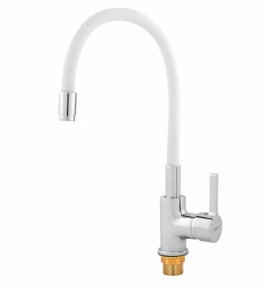 Смеситель кухня RUSANT RK564614-0 белый излив, латунь,хром,картридж D35,гайка