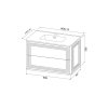 Тумба с умывальником, подвесная, 80 см, белый, Oxford Neo, ID OXN80W0i95K,