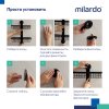 Двухъярусная прямая полка, проволока стальная, черный матовый, Easy, MI EAS0WS2M44,