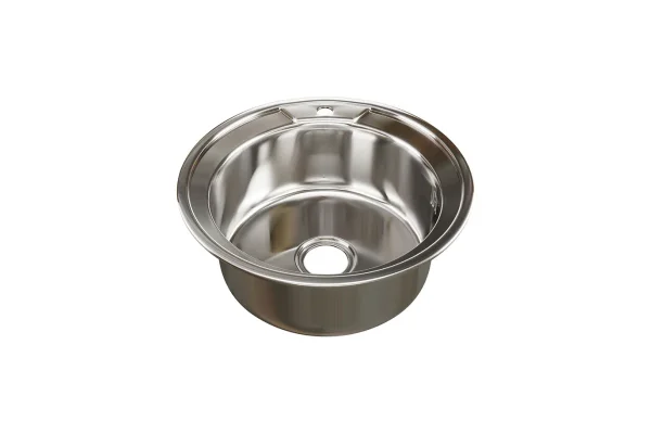 Мойка MIXLINE (528185) круглая d51 (0,8)/17 врезная с сифоном