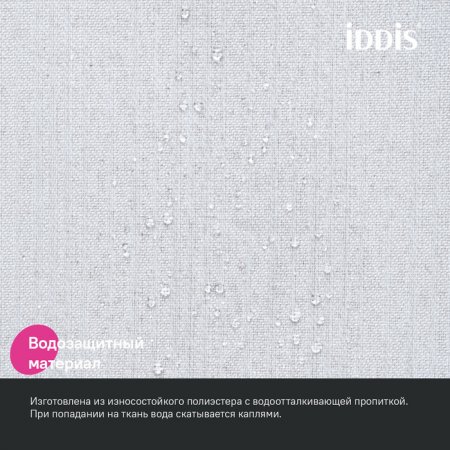 Штора для ванны "IDDIS" 200*180 см, полиэстер белый DL01P18i11