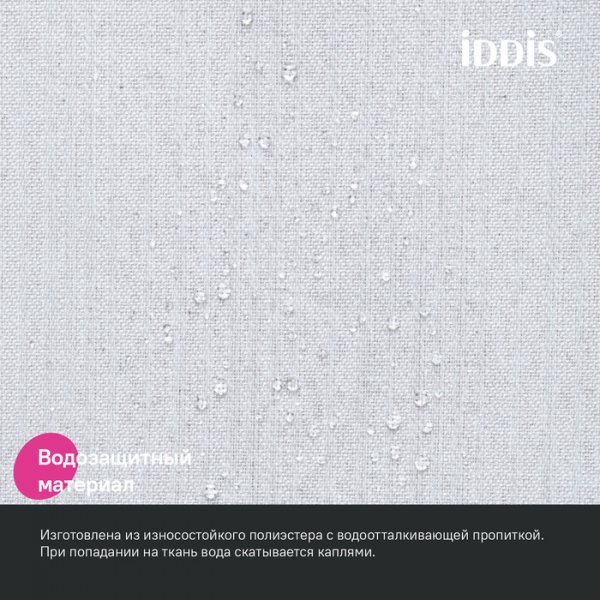 Штора для ванны "IDDIS" 200*180 см, полиэстер белый DL01P18i11