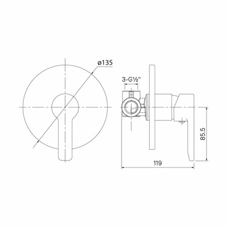 Смеситель встраиваемый IDDIS "Sena" SENSB00i66