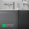 Тумба с умывальником, подвесная, 100 см, темно-серый, Oxford Neo, ID OXN10D0i95K,