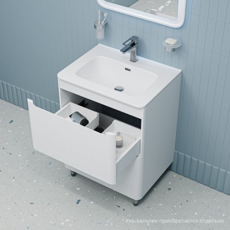 Тумба напольная, 60 см, белая, Edifice, ID EDI60WFi95,