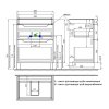Тумба напольная, 60 см, белый, Ray, ID RAY60WFi95,