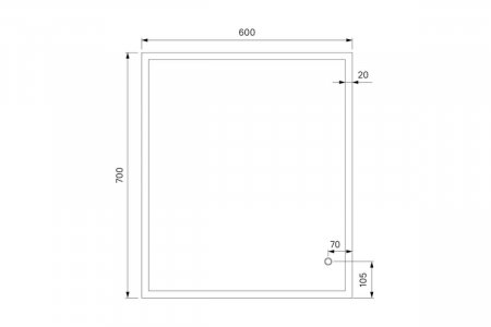 Зеркало "IDDIS Brick 60" арт.BRI6000i98