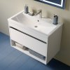 Тумба с умывальником, подвесная, с нишей, 80 см, белый, Zodiac X, ID ZDX80WNi95K,
