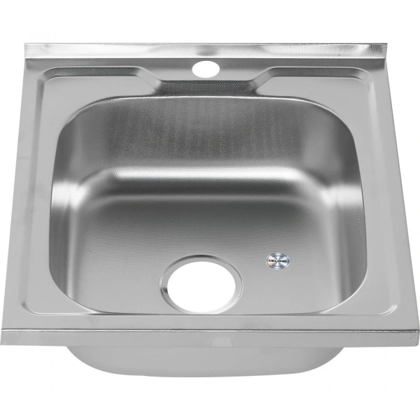 Мойка MELANA 5050 0.8 /180 квадр.декор.,накл.,с сифоном (098Dt*10)