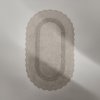 Коврик для ванной комнаты, 70x120, овал, хлопок, серый, ID DSOL02Ci12,