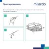 Полка одноярусная угловая, проволока стальная, хром, Grid, MI GRICC1CM44,