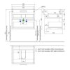 Тумба подвесная, 60 см, белая, Brick, ID. Подходит умывальник: 0106000i28 BRI60W0i95,