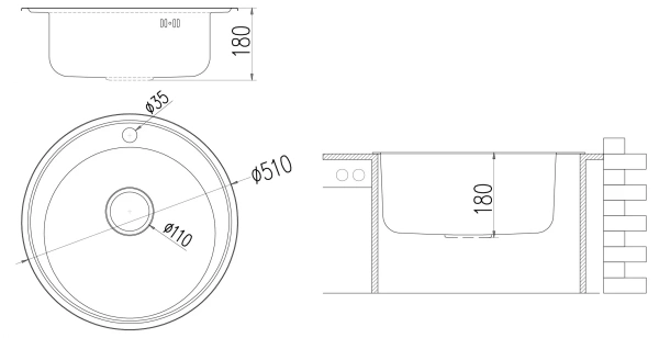 Мойка "Юкинокс" Галант GAP510- GT8K 0С