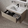 Тумба с умывальником, подвесная, 80 см, капучино, Edifice, ID EDI80C0i95K,