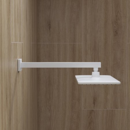 Кронштейн для верхнего душа в стену, квадратный, белый матовый, Optima Home, ID OPH40WSi61,