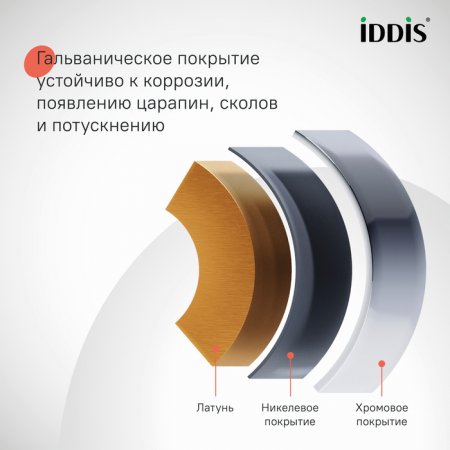 Смеситель ванны с верхним душем  IDDIS "Shelfy" SHESBBTi06