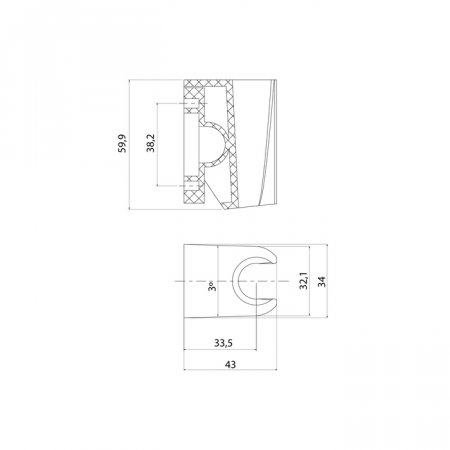 Держатель для лейки, глянцевый хром, Optima Home, ID 090CP4Fi53,