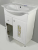 Тумба "РС Флай-65/2 с ящиком. Декор зеркало" Белая
