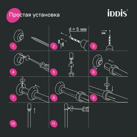 Угловой карниз для ванной комнаты, 90-180 см, глянц. хром, Elegante, ID 050A200I14,